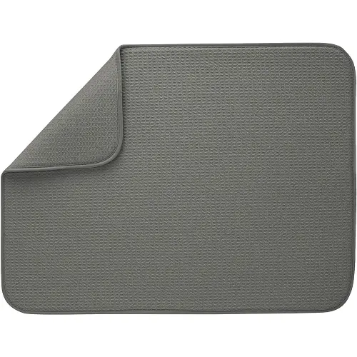 Microfiber Dish Drying Mat (Gray) - 24” X 17”
