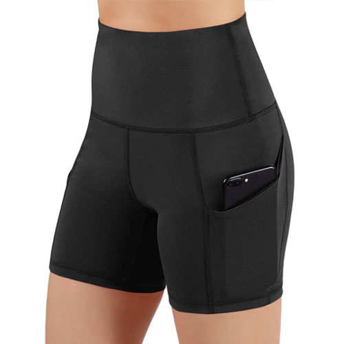 Jolie High-Waisted Athletic Shorts With Hip Pockets
