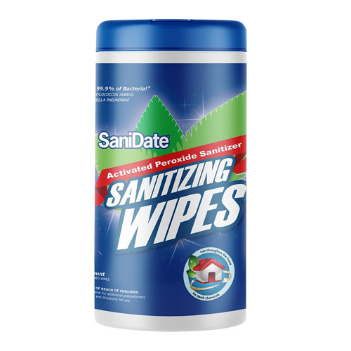 Sanidate Sanitizing Wipe, 125 Wipes per Canister