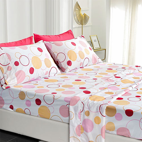 Pink Circles And Dots Sheet Set- American Home Collection