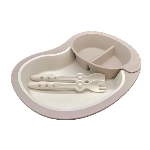 Littoes Plate Tidy With Divided Bowl And Stay Clean Spoon Set