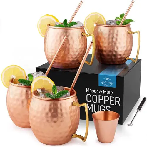 Copper Mugs Moscow Mule Set Of 4