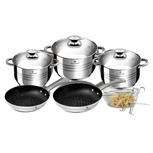 Blaumann 10-Piece Stainless Steel Cookware Set