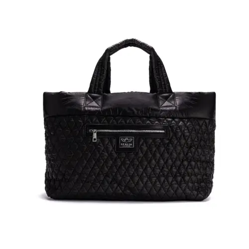 New Wonder Handbag Quilted Black Nylon - Super Lightweight