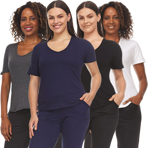 Women's 2 Pack V-neck T-shirt Perfect For Everyday