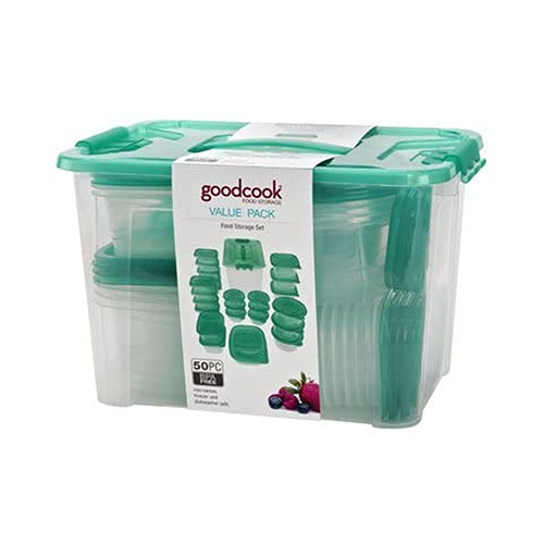 Goodcook 94871 50 Piece Teal Plastic Food Container