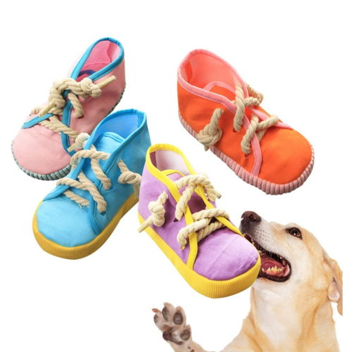 PawfectPals Interactive Squeaky Dog Sneaker Shoe Chew Toy