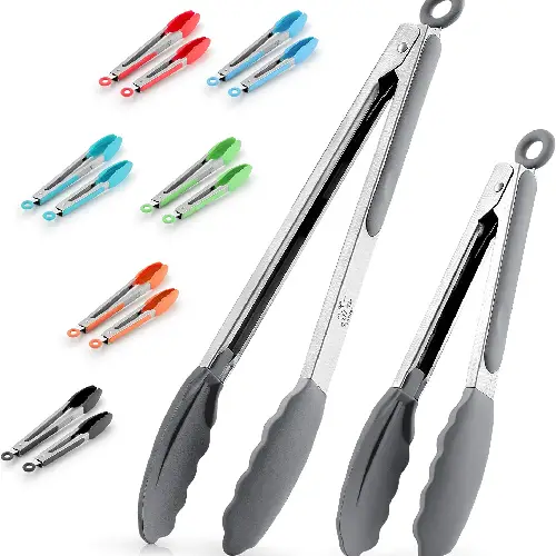 ZK Tongs - Stainless Steel - Set of 2