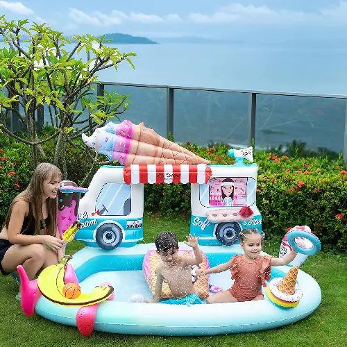 Ice Cream Truck Inflatable Spray Pool