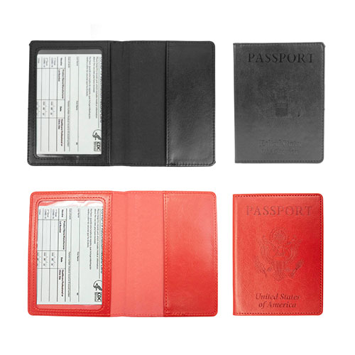 Passport Holder With CDC Vaccination Card Protector - 13 Colors