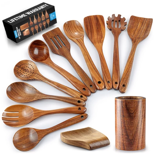 ZK Utensil Set Teak Wood - 12 Piece