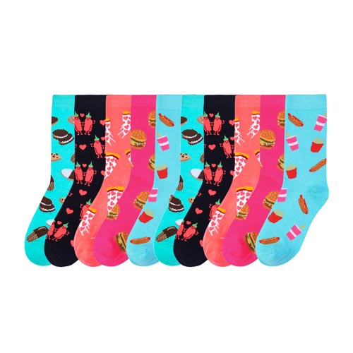 10 Pairs ET TU Women's Novelty Crew Socks
