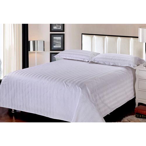 Hotel Style White Cotton Blend Sheet Set And Pillow Cases