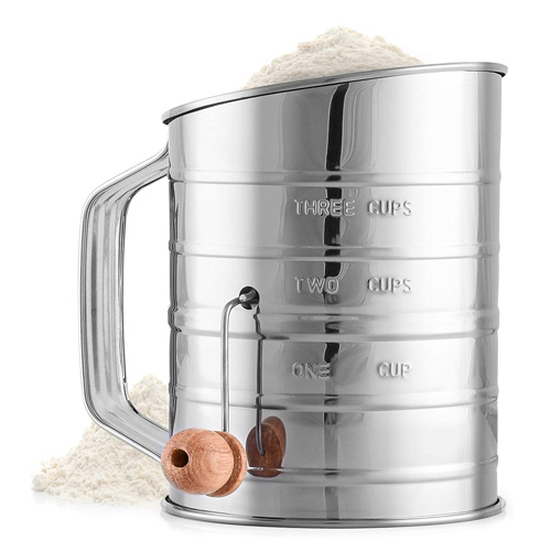 ZK Stainless Steel 3 Cup Flour Sifter