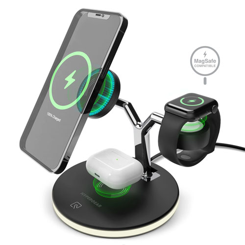 HyperGear MaxCharge 3-in-1 Wireless Charging Stand Black