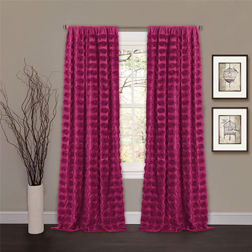 Emma Window Curtain Panel Pink Single 50x84"