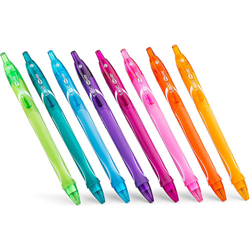 Ocity Quick Dry Retractable Gel Pen, Medium Point (0.7 mm), Assorted Colors, 8-Count