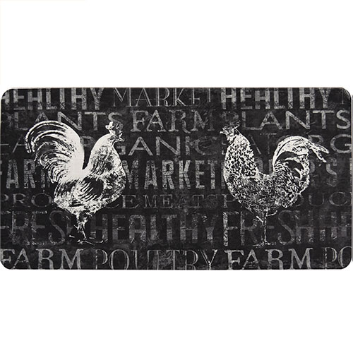 Home Dynamix Bakersfield Roosters Chalkboard Kitchen Mat - BK02