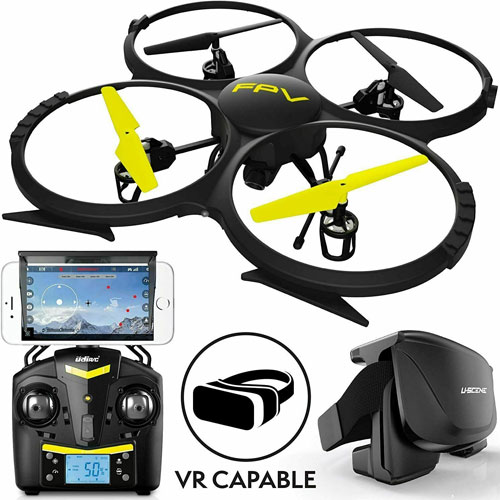 BLACK & YELLOW U818A WiFi FPV Renewed  Drones for Adults and Kids