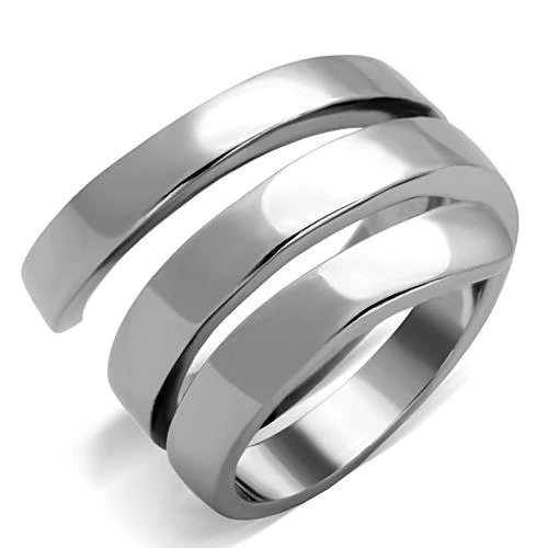 TK1519 - High polished (No Plating) Stainless Steel Ring with No Stone