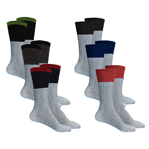 Men's Assorted Thermal Tube Socks Available In Multi Packs