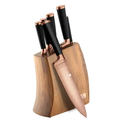 Berlinger Haus 7-Piece Knife Set w/ Wooden Stand Collection