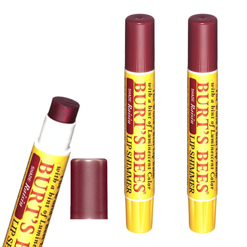2 Pack Burts Bees Lip Shimmer Raisin