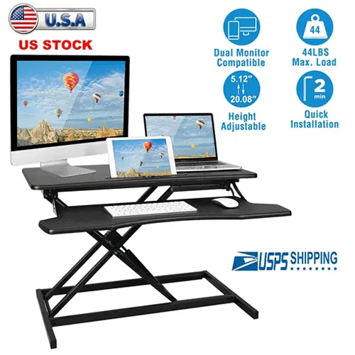 Dual-Monitor Adjustable Height Standing Desk