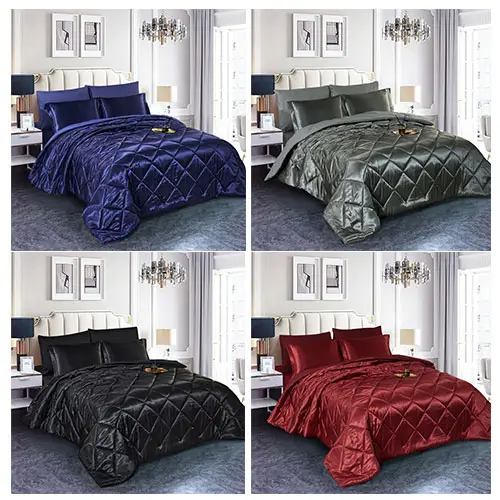 JML Satin Silk And Microfiber Comforter Bed Set