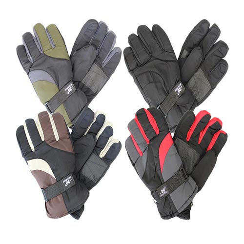 2-Pairs Men's Waterproof Thermal-Insulated Winter Gloves