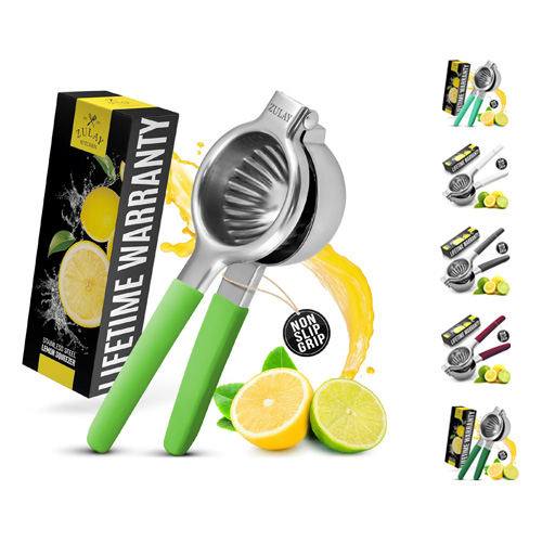 ZK Lemon Squeezer - SS with Silicone Handles