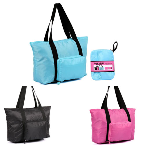 Pack N Fold Foldable Lightweight Water Resistant Tote Bag