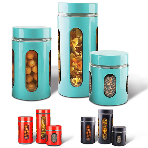 Air Tight Window Cylinder Canister Set