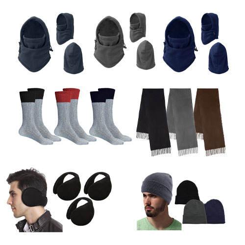 3 Pairs Socks, Hat, Scarf, Gloves, Ear Warmer