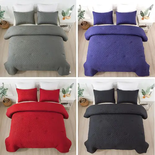 JML Down Alternative - All Season Comforters Duvet Insert with Floral Pillow Sham