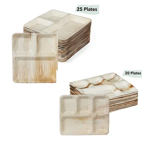 3 And 5 Compartment Plates