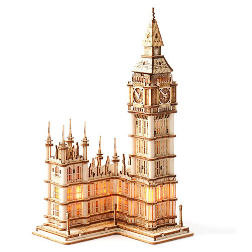 Rolife Big Ben With Lights Architecture 3D Wooden Puzzle