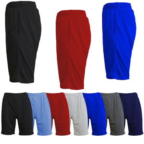 Men's Moisture Wicking Assorted Active Mesh Shorts Available In 5 Pack