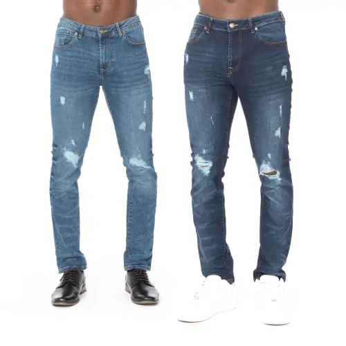 Men's Distressed Rip Jeans Pack Of 2