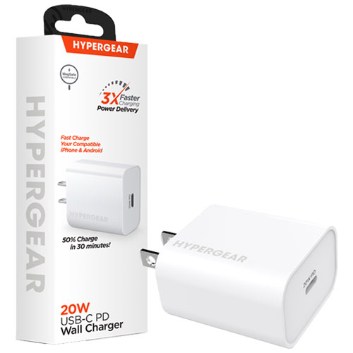 HyperGear 20W USB-C PD Wall Charger White