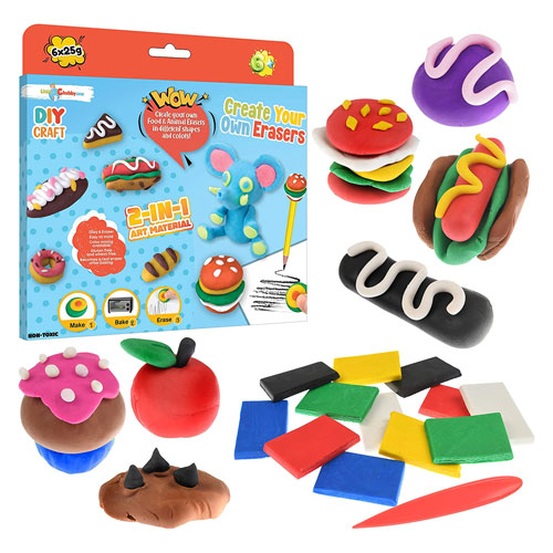 Create Your Own Food Erasers DIY Clay Craft Kit